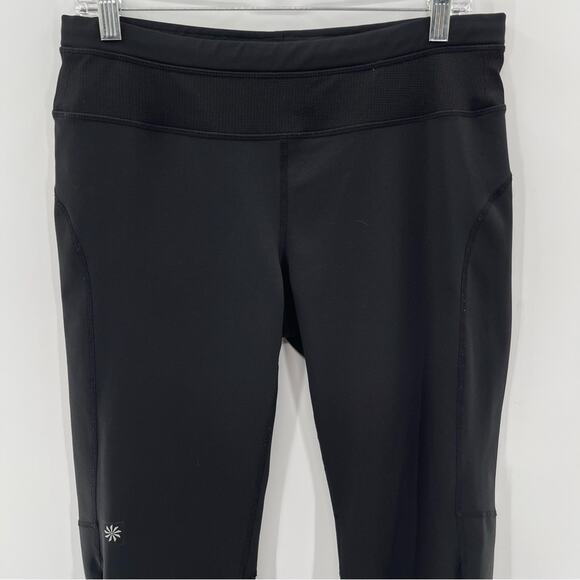 Athleta Runabout Wide Leg Flare Yoga Sporty Gym Pants Stretch Black Size Medium - Picture 4 of 10